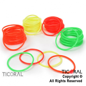 PULSERA PLASTICA FLUO COLORES SURTIDOS GRUESA X 24
